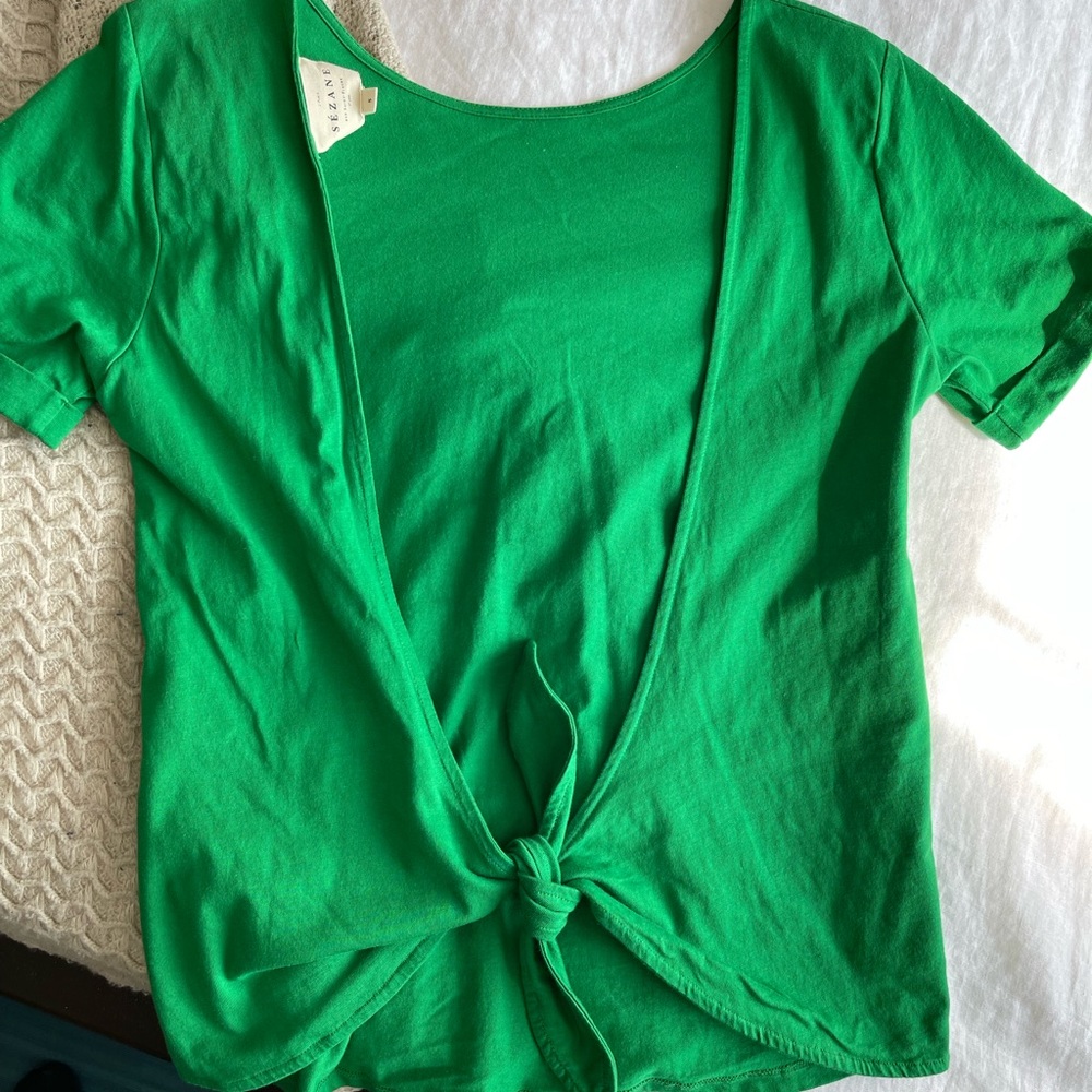 Green Tie-Back Tee